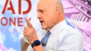 Jim Cramer on the set of “Mad Money” at the NYSE.
