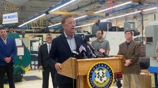 Governor Ned Lamont at aerospace industry event