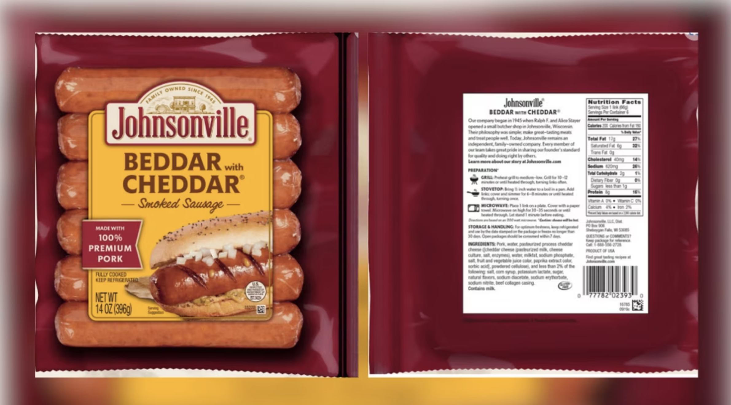 Johnsonville recalls Beddar with Cheddar pork sausage links NBC