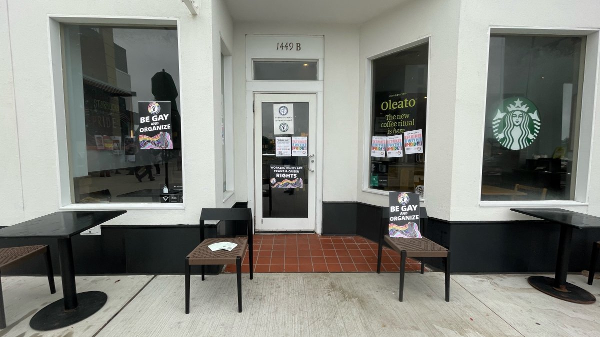 Workers at West Hartford Starbucks taking part in Pride month strikes NBC Connecticut