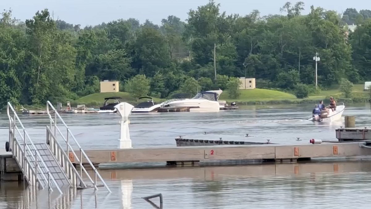 VIDEO Dock and boats float down Connecticut River in Portland NBC