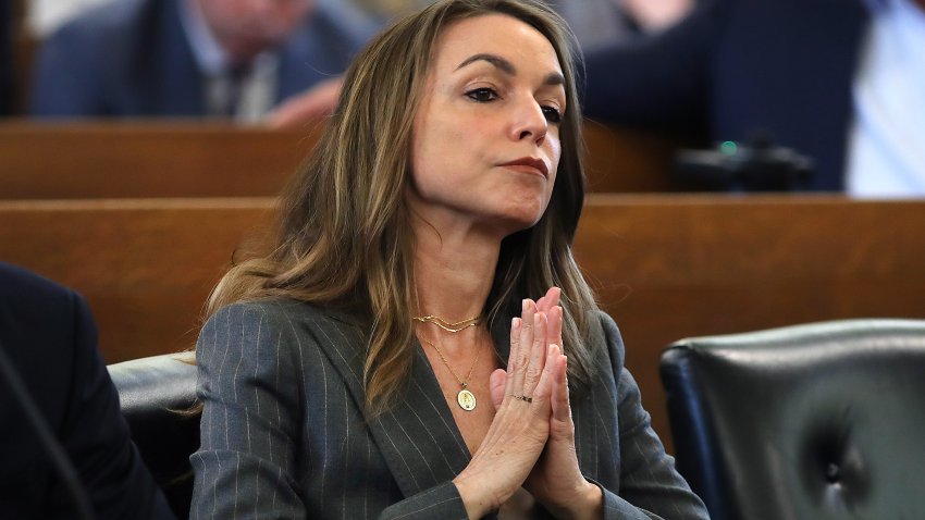 Dedham, MA – May 3: Karen Read appears in Norfolk County Superior Court for a pre-trial hearing. She is charged with the murder of her boyfriend, John O’Keefe. (Photo by John Tlumacki/The Boston Globe via Getty Images)