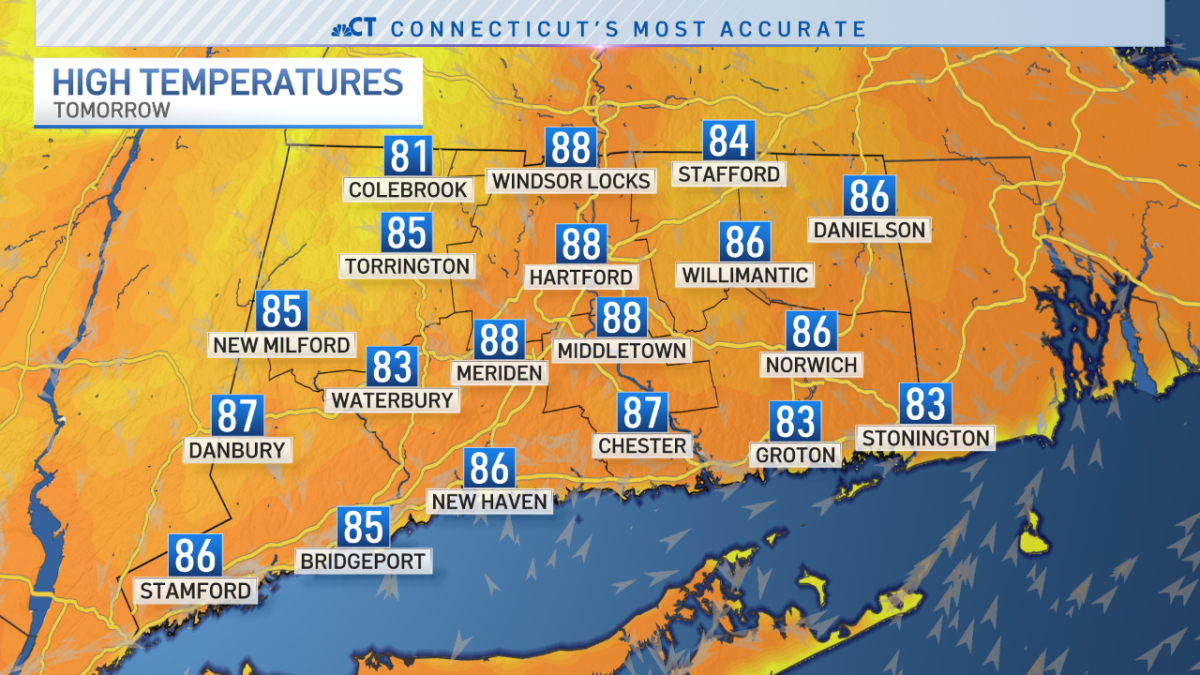 Sunshine, lower humidity again on Sunday – NBC Connecticut