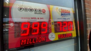 Sign with Powerball and Mega Millions jackpot amounts.