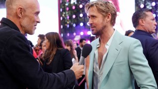 Ryan Gosling attends The European Premiere Of "Barbie" at Cineworld Leicester Square on July 12, 2023 in London, England.