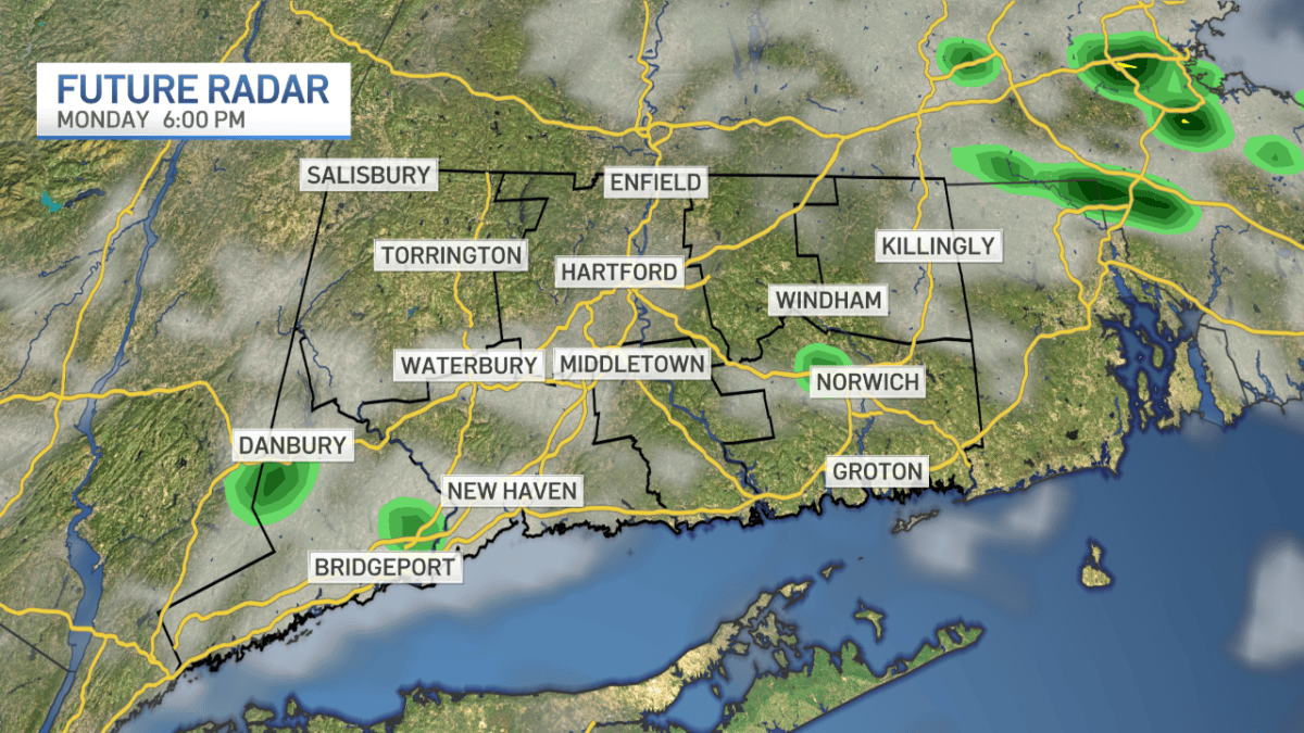 Warm and humid with spotty showers to start work week – NBC Connecticut