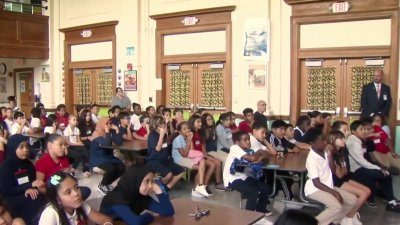 NBC CT's Briceyda Landaverde speaks to students at Lincoln Elementary School