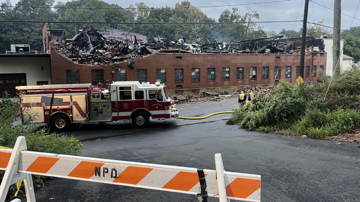 Demolition begins after large fire at vacant mill building in Naugatuck