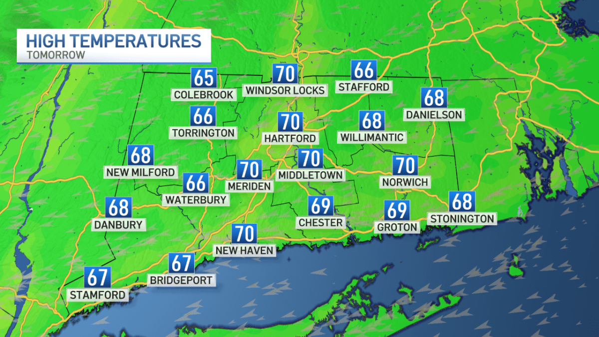 Clearing tonight ahead of sunshine on Wednesday – NBC Connecticut