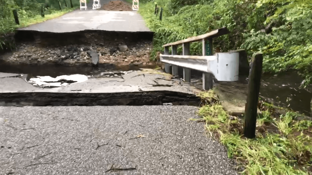 Families trapped and extensive repairs needed after bridges collapse in Scotland