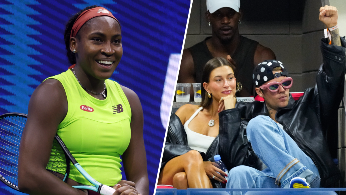 ‘I’m fangirling’ Coco Gauff plays US Open match in front of Justin