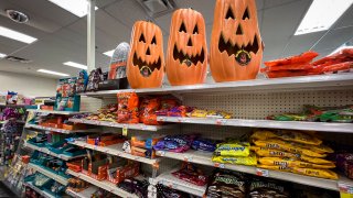 FILE - Halloween candy is for sale at a CVS store on Oct. 17, 2022, in Washington, D.C.