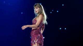 Taylor Swift performs onstage for the opening night of her The Eras Tour at State Farm Stadium in Glendale, Arizona, on March 17, 2023.