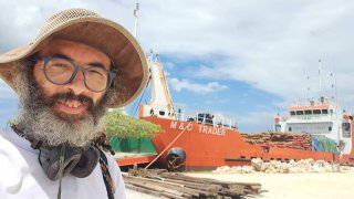 Gianluca Grimalda, a climate researcher and environmental campaigner, intends to “slow travel” back to Europe from Bougainville off the coast of Papua New Guinea.