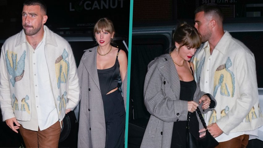 Taylor Swift & Travis Kelce hold hands after surprise ‘SNL' cameos