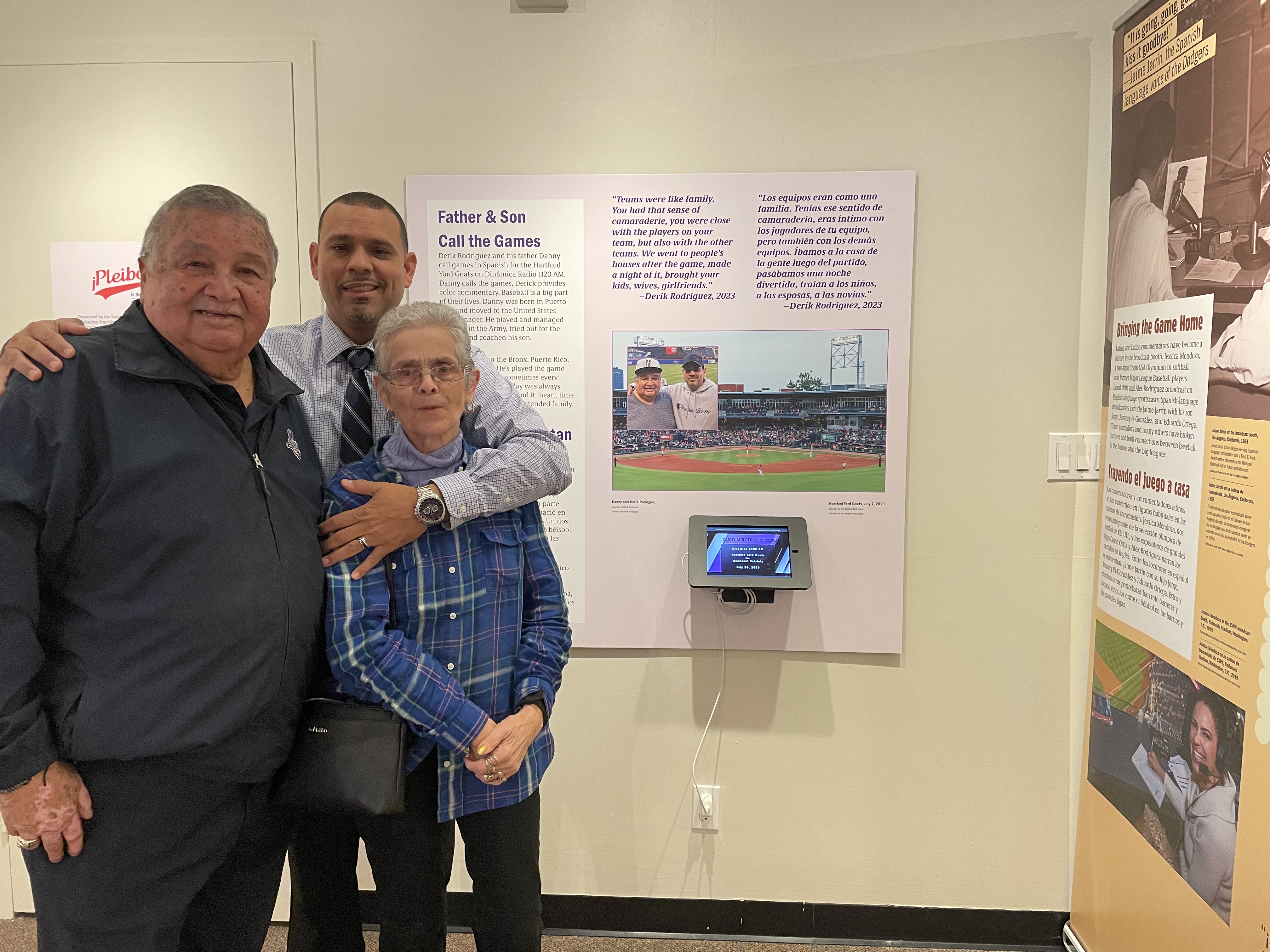 Father- Son In Dodgers Booth