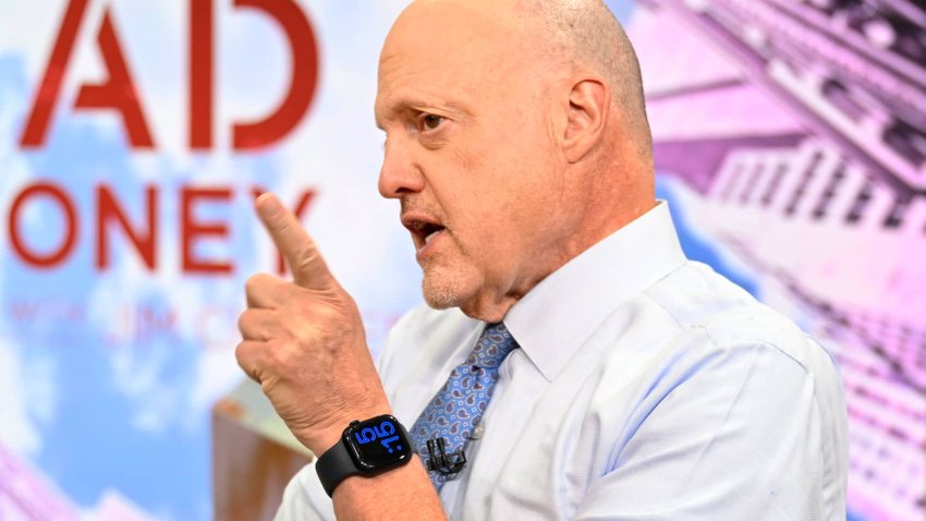 Jim Cramer on the set of “Mad Money” at the NYSE.