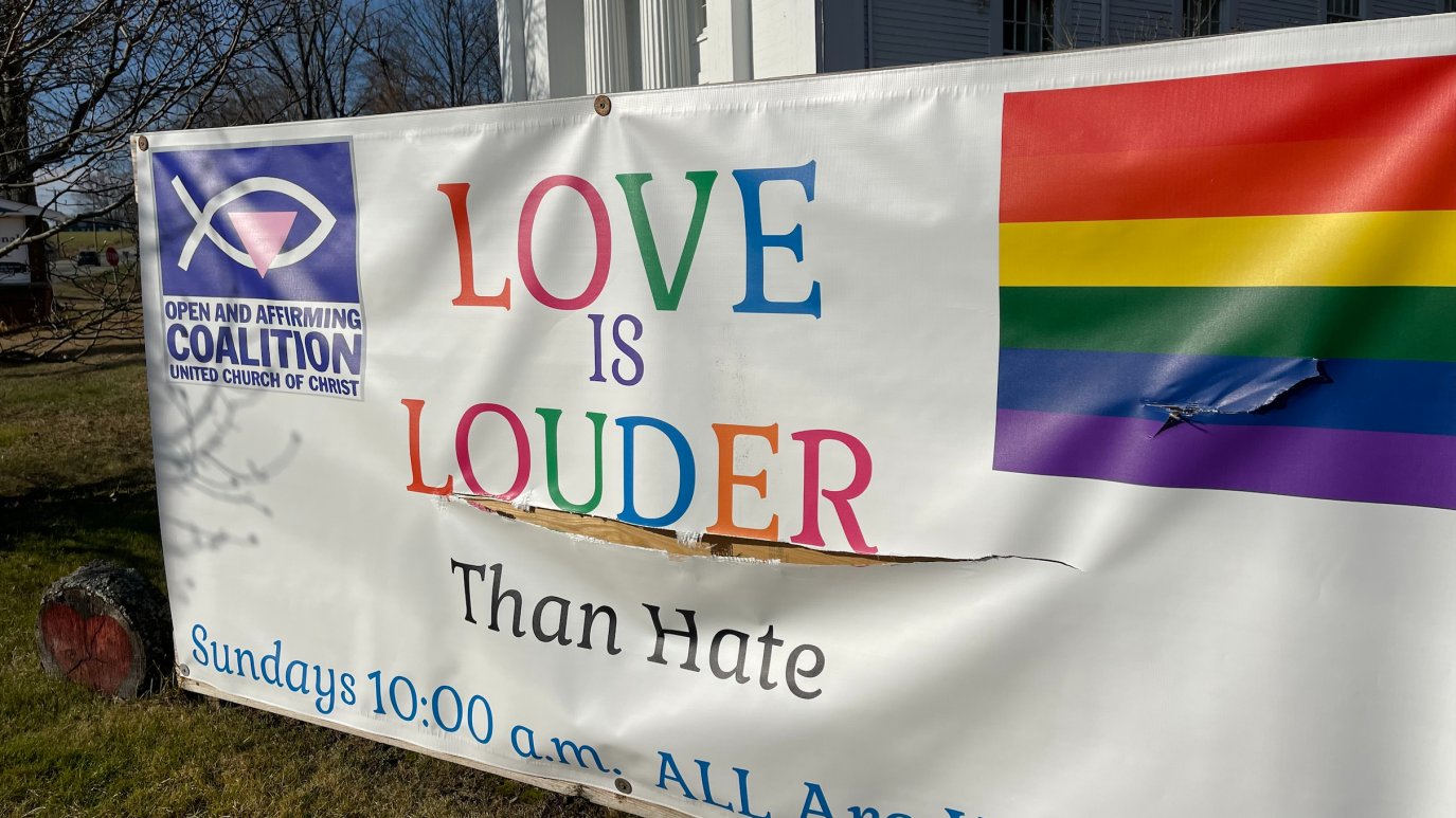 ‘Love is louder than hate’ banner slashed, Pride flags stolen from ...