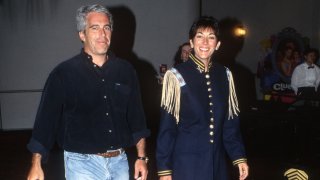 Jeffrey Epstein and Ghislaine Maxwell attend the Batman Forever/R. McDonald Event in New York City on June 13, 1995.