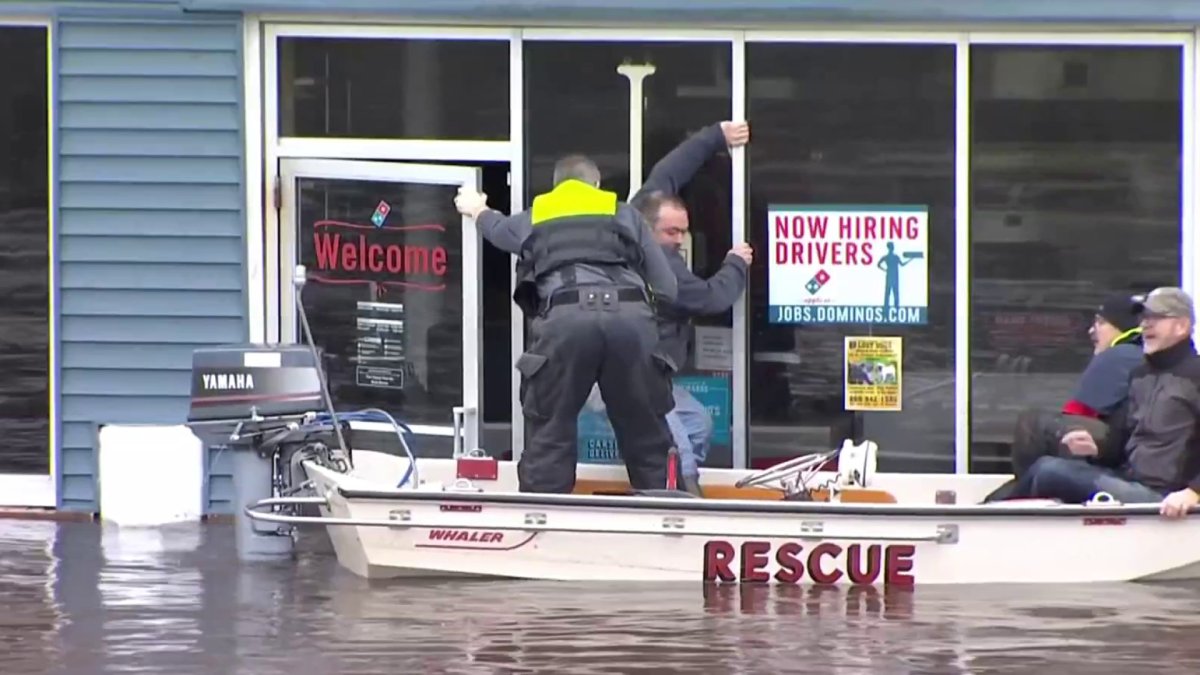 Flooding traps people inside Domino’s in Norwich NBC Connecticut