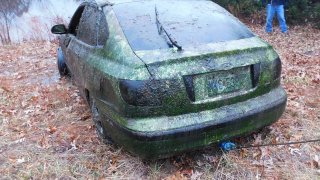 Car is found in a small pond in Missouri