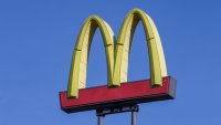 A McDonald’s logo is seen on a sign at the fast food restaurant’s location off the Danville exit of Interstate 80.