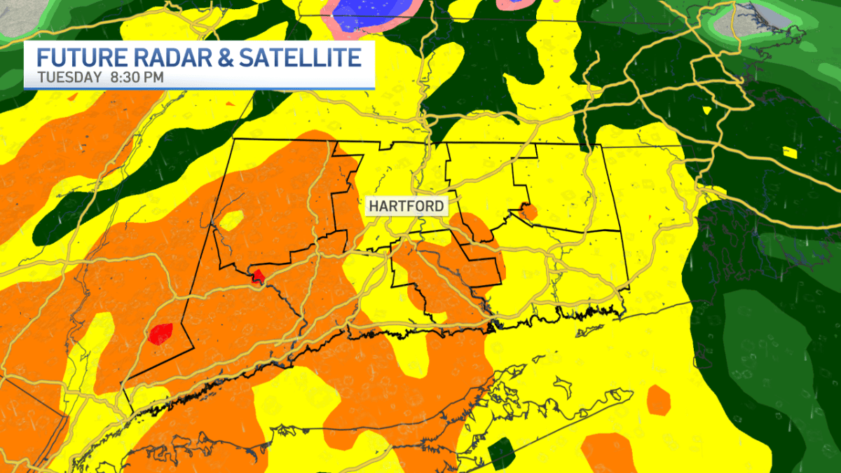 Heavy rain and strong wind gusts could cause issues Tuesday evening ...
