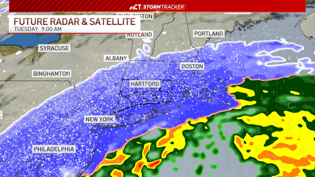 Hour-by-hour: Timing out the snow on Tuesday – NBC Connecticut