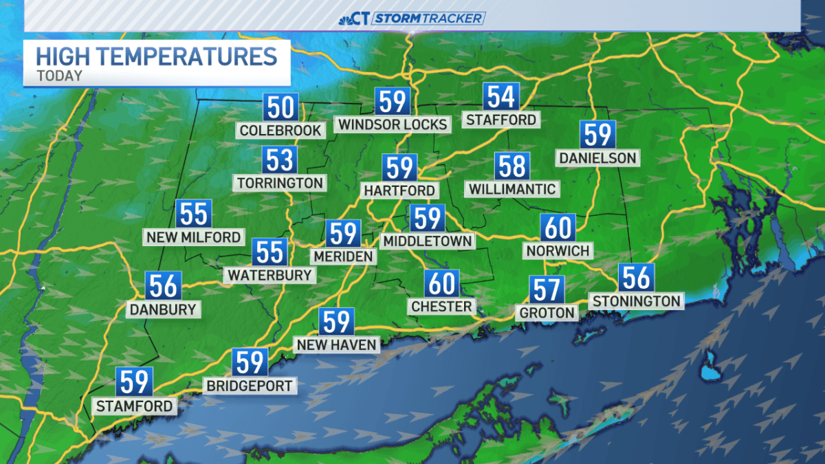 A sunny, breezy, and mild end to the weekend, turning cooler this week ...
