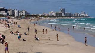 South Pointe Beach in Miami Beach, Florida.