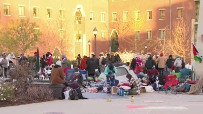 UConn students camp out as pro-Palestinian protest continues on Storrs campus