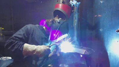 High school students participate in welding competition