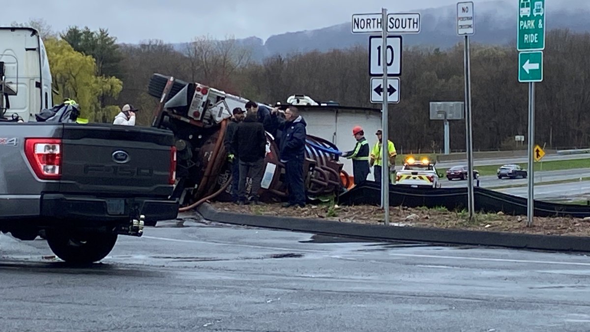 I-691 ramp reopens in Cheshire after truck rollover – NBC Connecticut