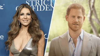 (l-r) Elizabeth Hurley and Prince Harry