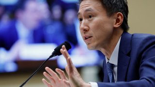 TikTok Chief Executive Shou Zi Chew testifies before a House Energy and Commerce Committee hearing entitled “TikTok: How Congress can Safeguard American Data Privacy and Protect Children from Online Harms,” as lawmakers scrutinize the Chinese-owned video-sharing app, on Capitol Hill in Washington, March 23, 2023.