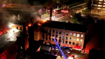 Firefighters work to put out large fire at building in New Britain