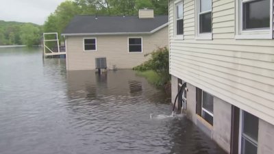 Some hope for homeowners along pond in Portland as waters keep rising