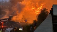 Photos: Fiery crash closes I-95 in Norwalk, Conn.