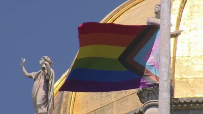 Pride flag raised above State Capitol for Pride Month
