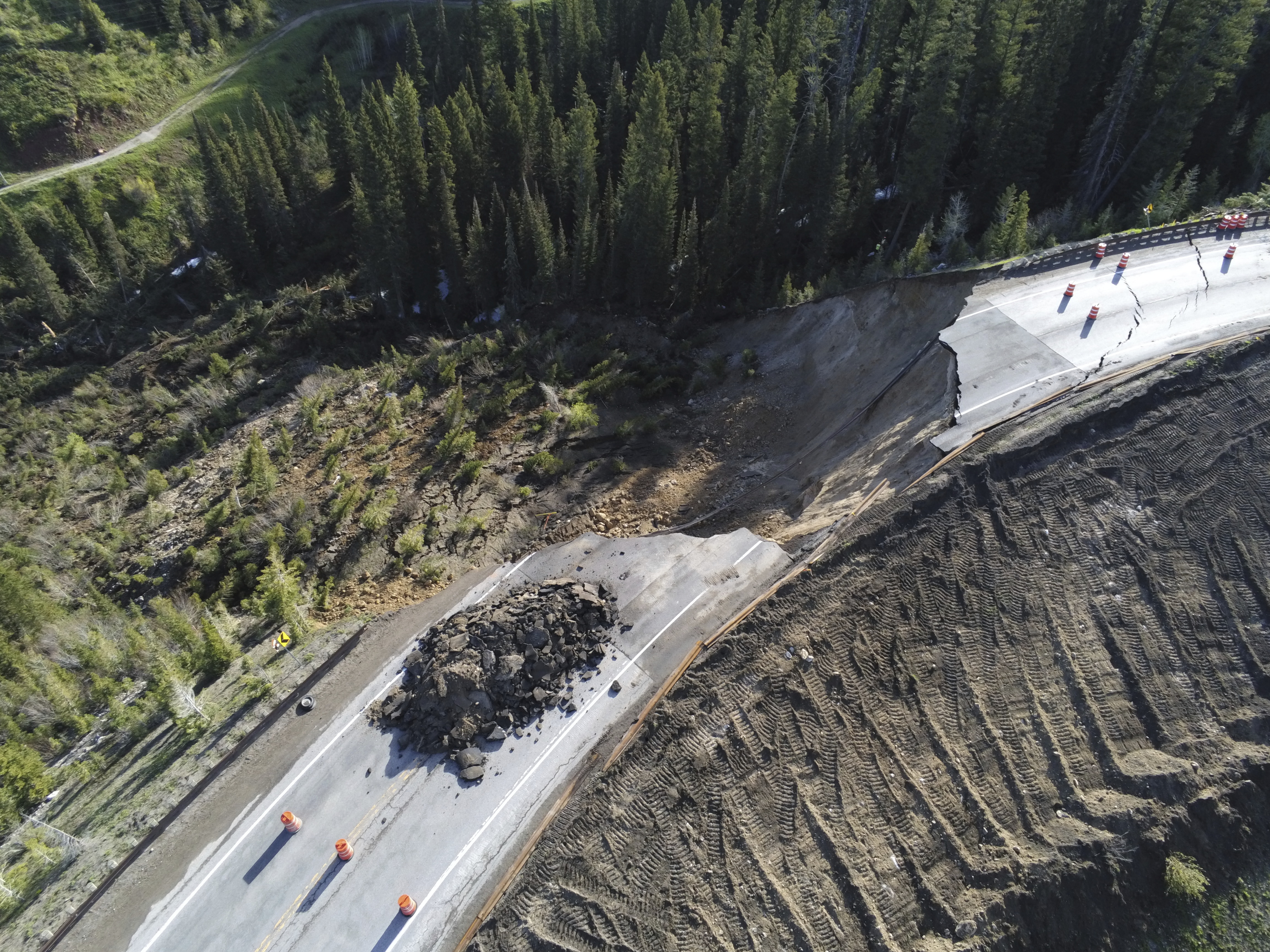 Teton Pass collapsed section