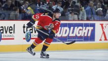 16 Nov 2001:  Right wing Pavel Bure #10  of the Florida Panthers skates along the blue line against the Buffalo Sabres during the NHL game at HSBC Arena in Buffalo, New York.  The Panthers defeated the Sabres 2-0.Mandatory Credit: Rick Stewart/Getty Images/NHLI