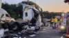 Crash on I-95 in Milford crushes tractor-trailer