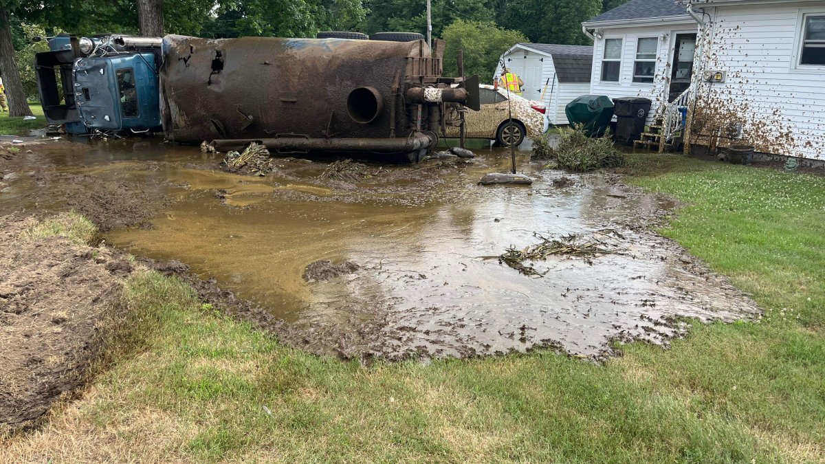 Truck ends up in front of home after rollover in Pomfret – NBC Connecticut