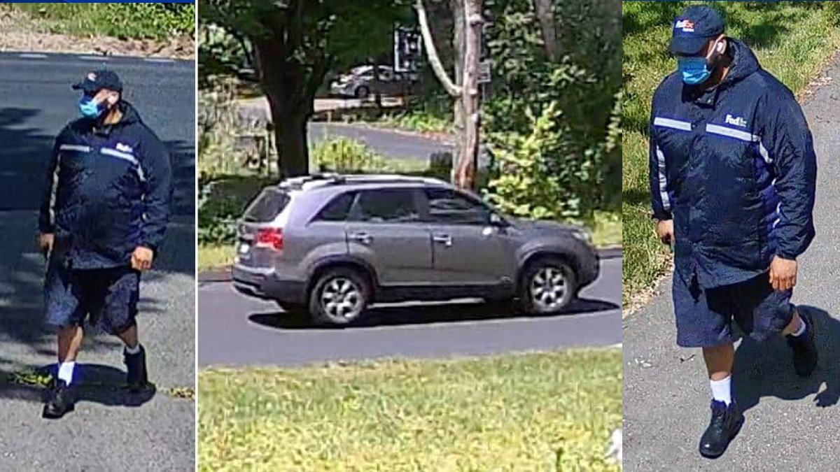 Man dressed as FedEx employee accused of stealing package from Simsbury front porch - Vimarsana News