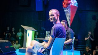 Ethereum co-founder Vitalik Buterin speaks at ETHPrague 2023, an international conference drawing crypto developers from around the world.