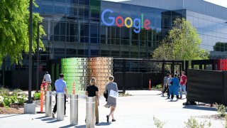 A view of the Google headquarters in Mountain View, California, on April 16, 2024.