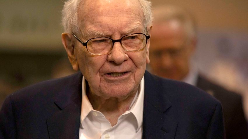 Warren Buffett walks the floor ahead of the Berkshire Hathaway Annual Shareholders Meeting in Omaha, Nebraska, on May 3, 2024.