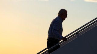 U.S. President Joe Biden boards Air Force One at Dover Air Force Base in Dover, Delaware, U.S., June 20, 2024. 