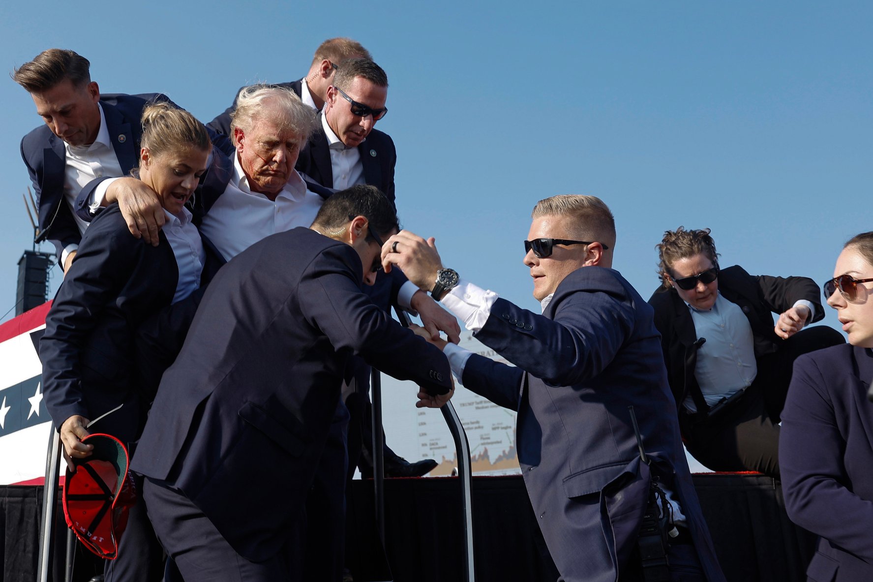 Photos Former President Donald Trump injured in shooting at rally Photos Former President Donald Trump injured in shooting at rally