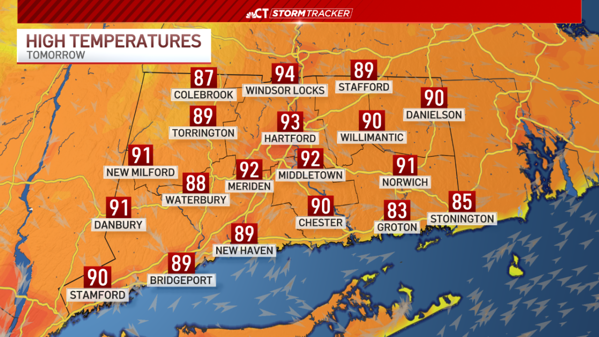 Heat returns Sunday after rainy start to the weekend – NBC Connecticut
